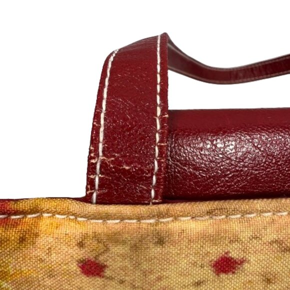 Ashley‎ M Women Embellished Patriotic Elvis Print Handbag Multicolor Beaded Flag - Picture 12 of 16